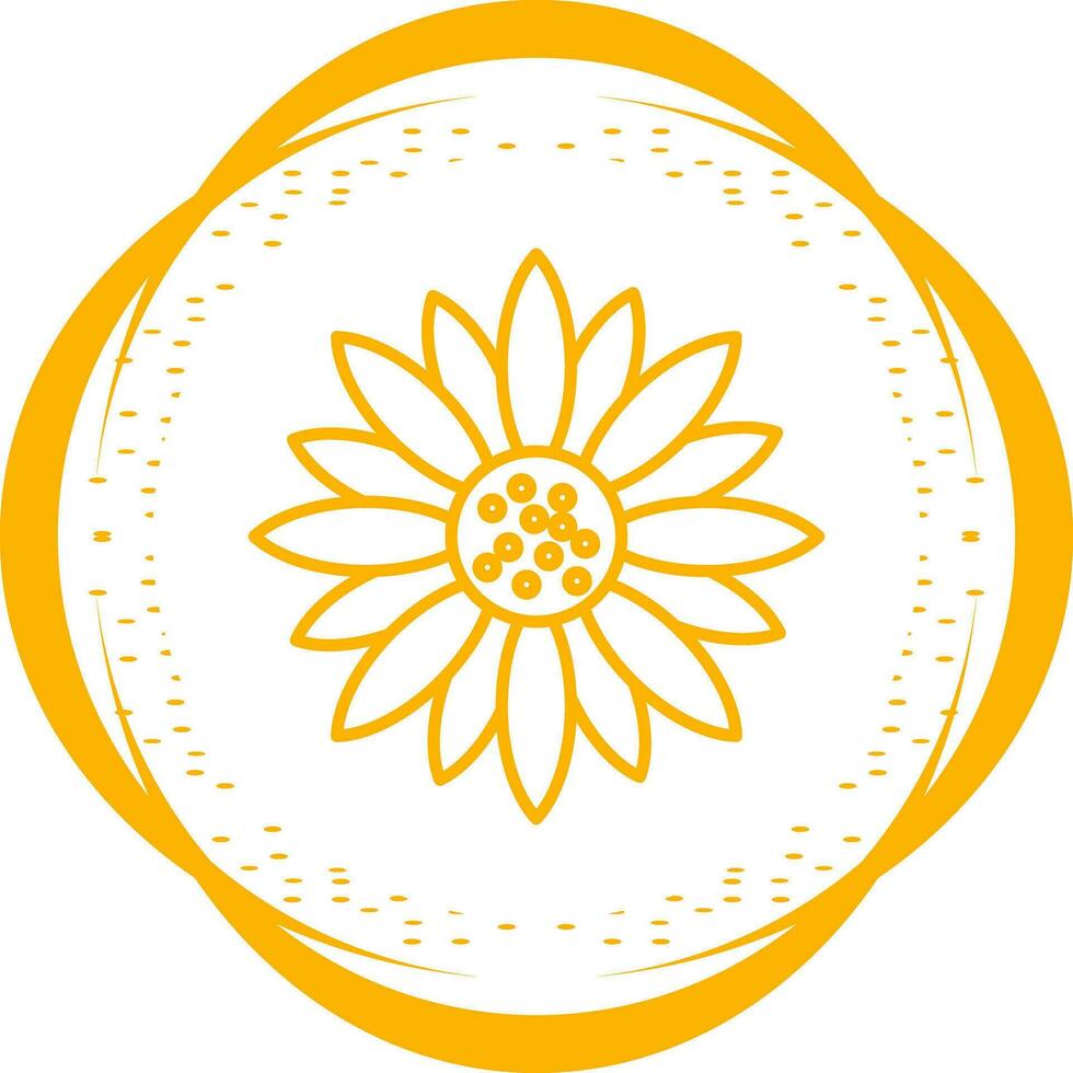 Symbol für Sonnenblumenvektor vektor