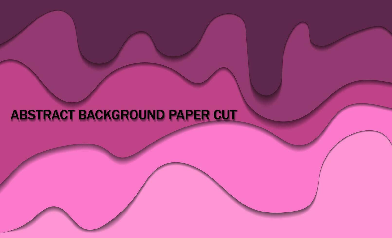 abstrakt Hintergrund, Linien und Wellen im Papier Schnitt Stil, Farbe fließend auf das Wand, modisch Farbe Rose violett vektor