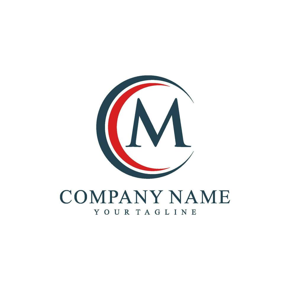 m Initiale Briefe elegant Logo, modern Logo Design Vektor