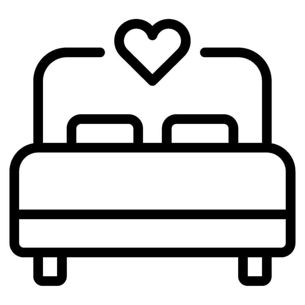 säng och kudde ikoner vektor