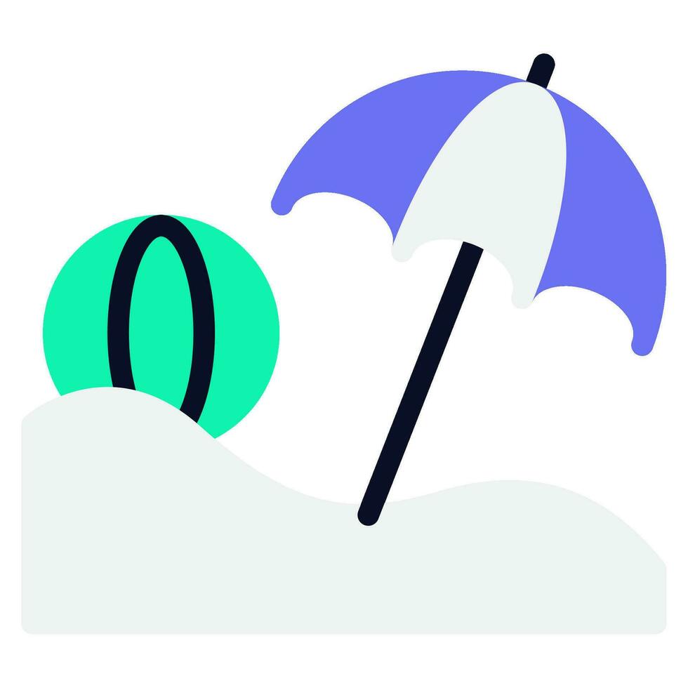 Strand Regenschirm Symbole vektor
