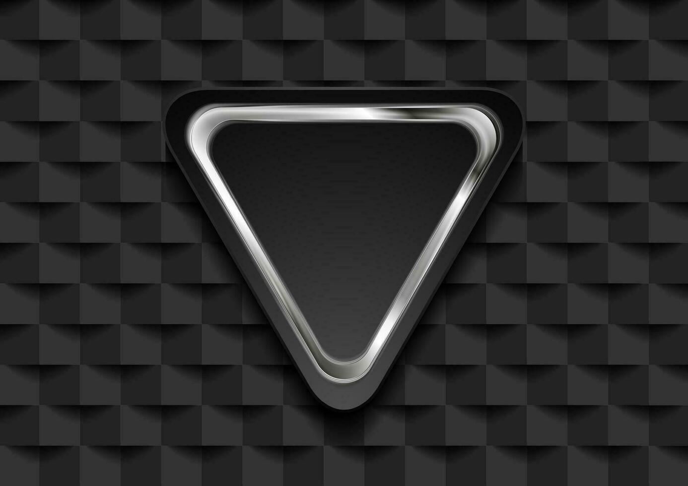 silver- triangel på svart tech mosaik- abstrakt bakgrund vektor