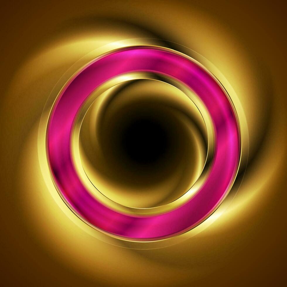 glühend Neon- hell Ring abstrakt Hintergrund vektor