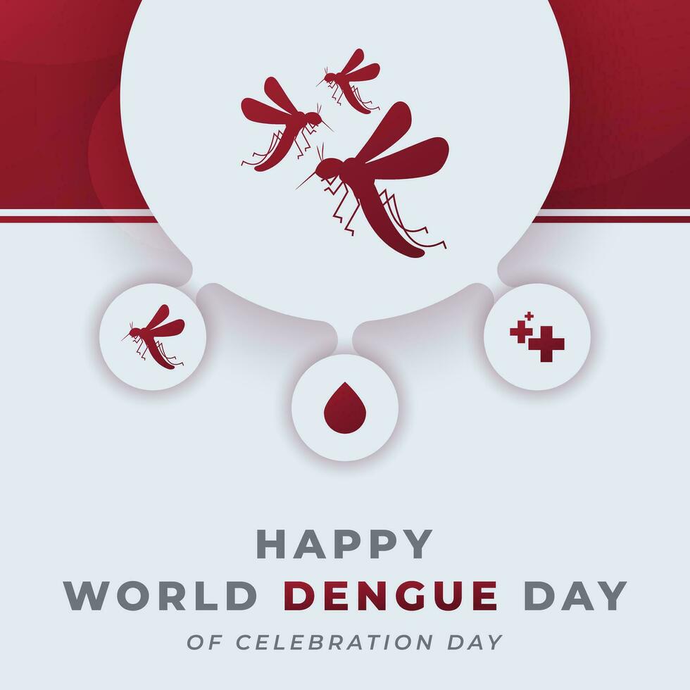 Welt Dengue-Fieber Tag Feier Vektor Design Illustration zum Hintergrund, Poster, Banner, Werbung, Gruß Karte