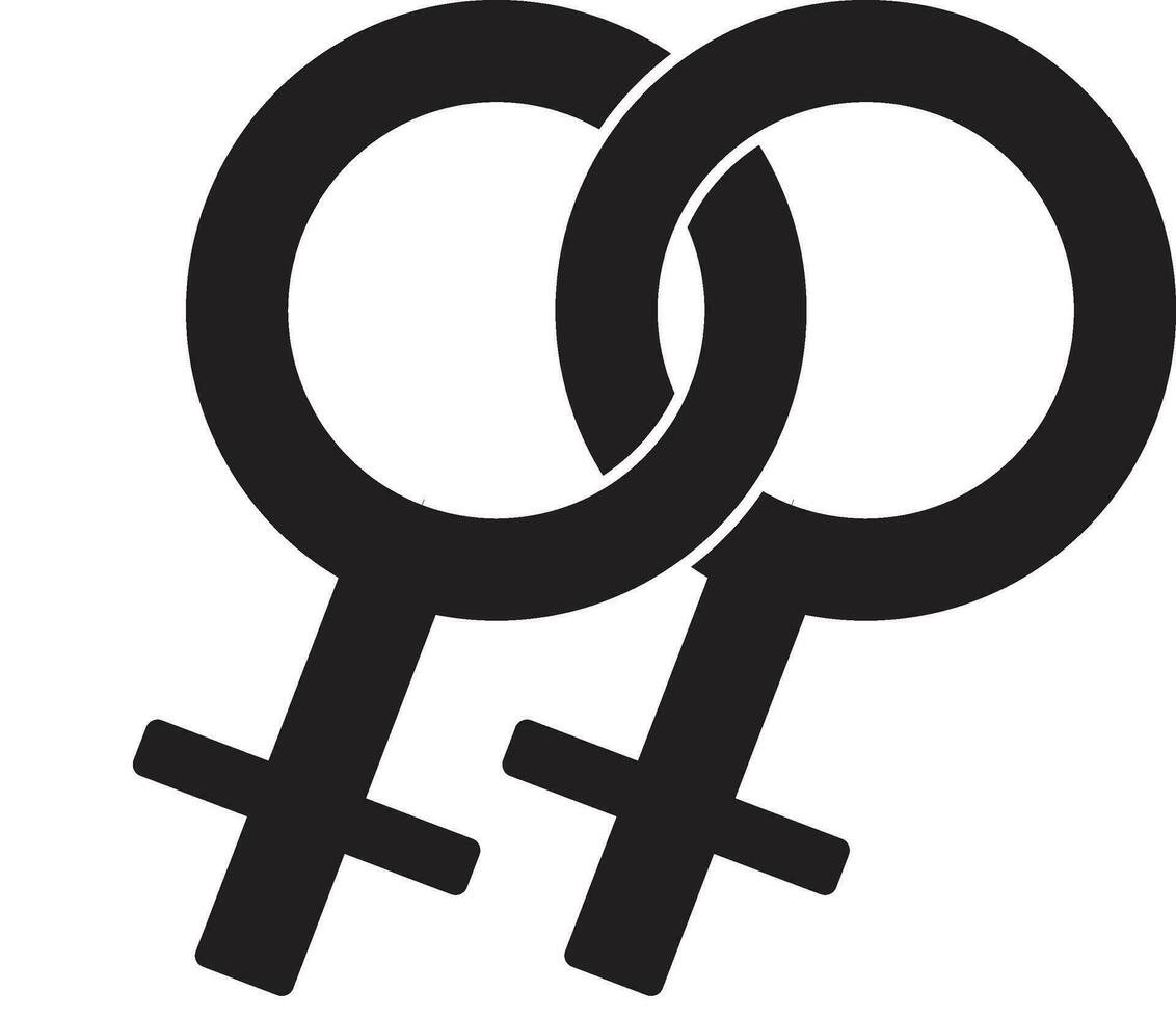 lesbisk symbol klämma konst vektor bild