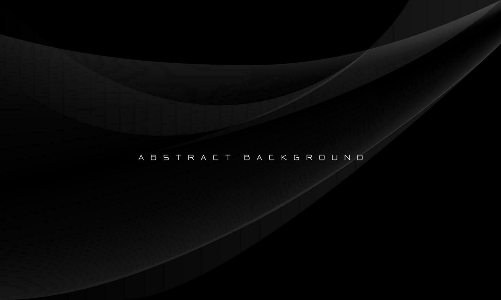 abstrakt grå kurva trogen på svart med tom Plats design modern kreativ bakgrund vektor