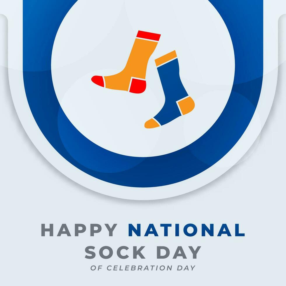 National Socke Tag Feier Vektor Design Illustration zum Hintergrund, Poster, Banner, Werbung, Gruß Karte