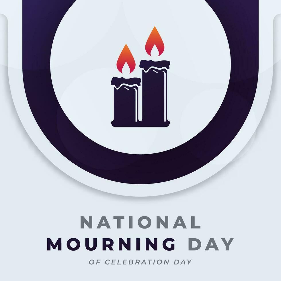 National Trauer Tag Feier Vektor Design Illustration zum Hintergrund, Poster, Banner, Werbung, Gruß Karte