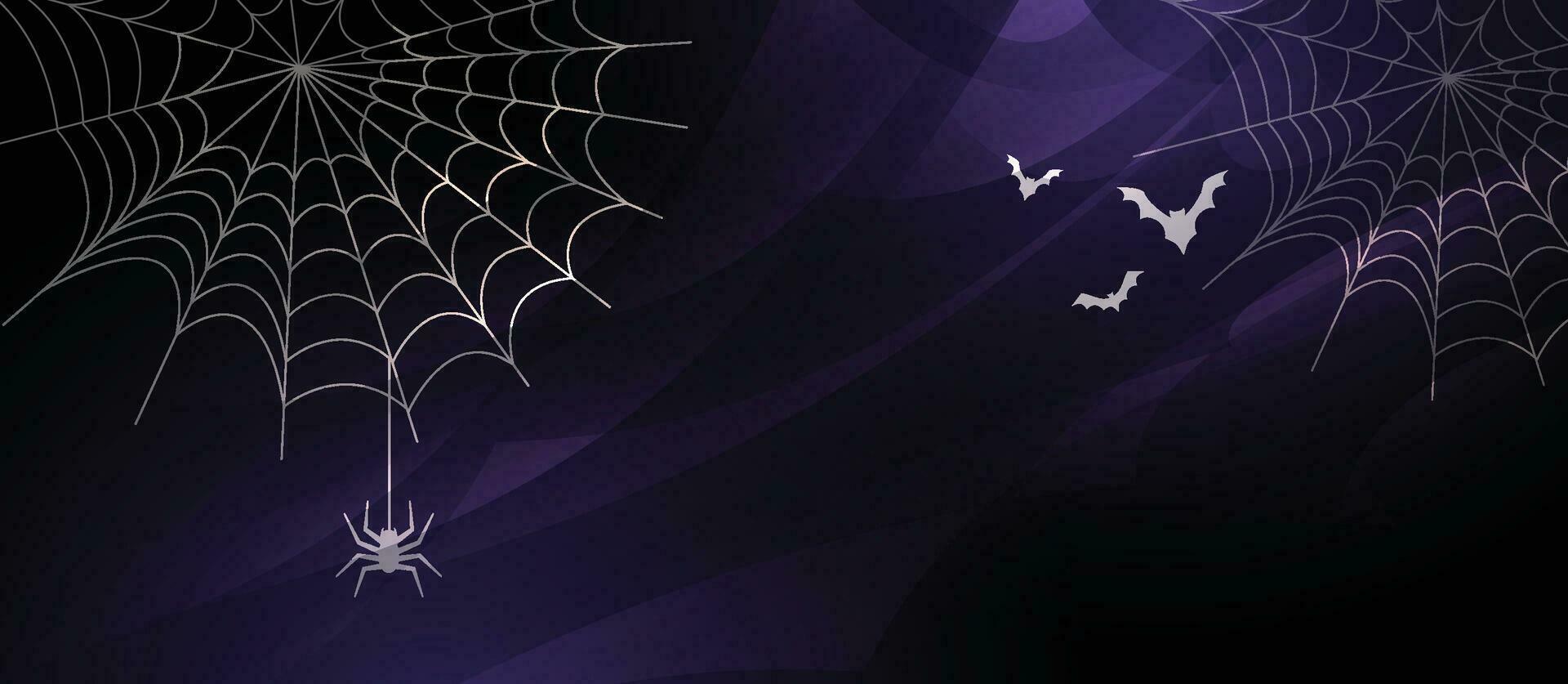 Urlaub Hintergrund mit Spinnen und Netz. saisonal Illustration vektor