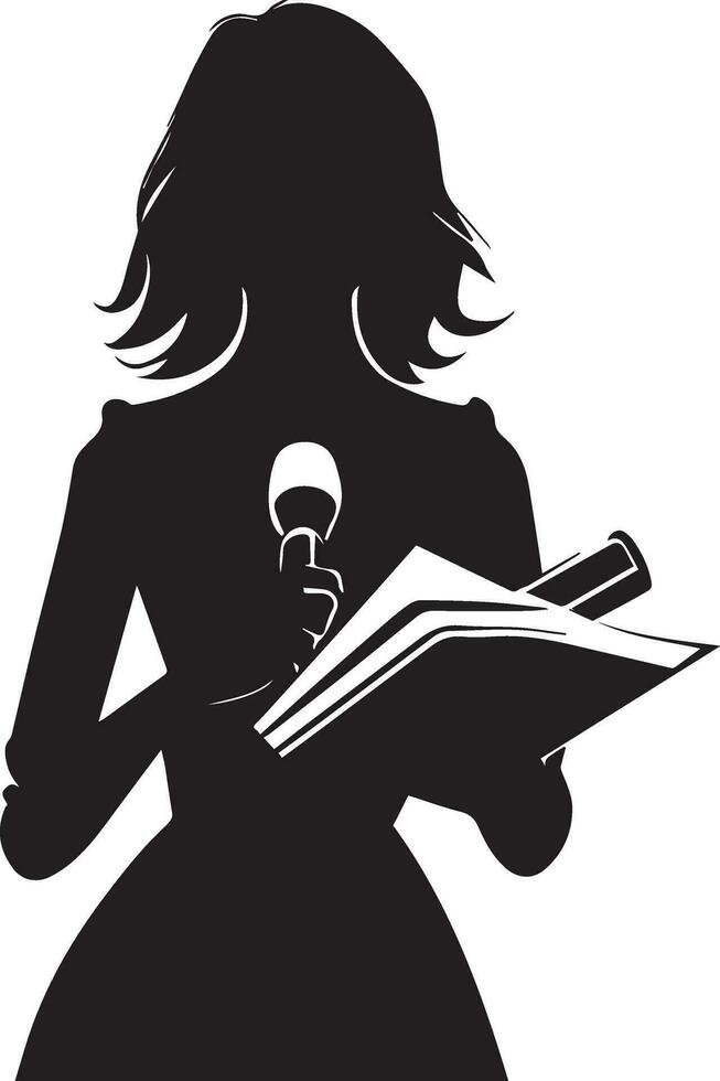 Journalist Vektor Silhouette Illustration