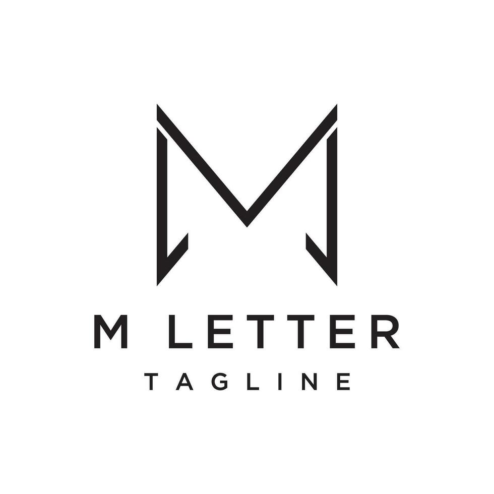 Logo Design zum das Initiale Brief m Monogramm oder Geometrie Das ist einzigartig, modern, luxuriös und elegant. Logo zum Geschäft, Marke, Geschäft Karte und Unternehmen. vektor