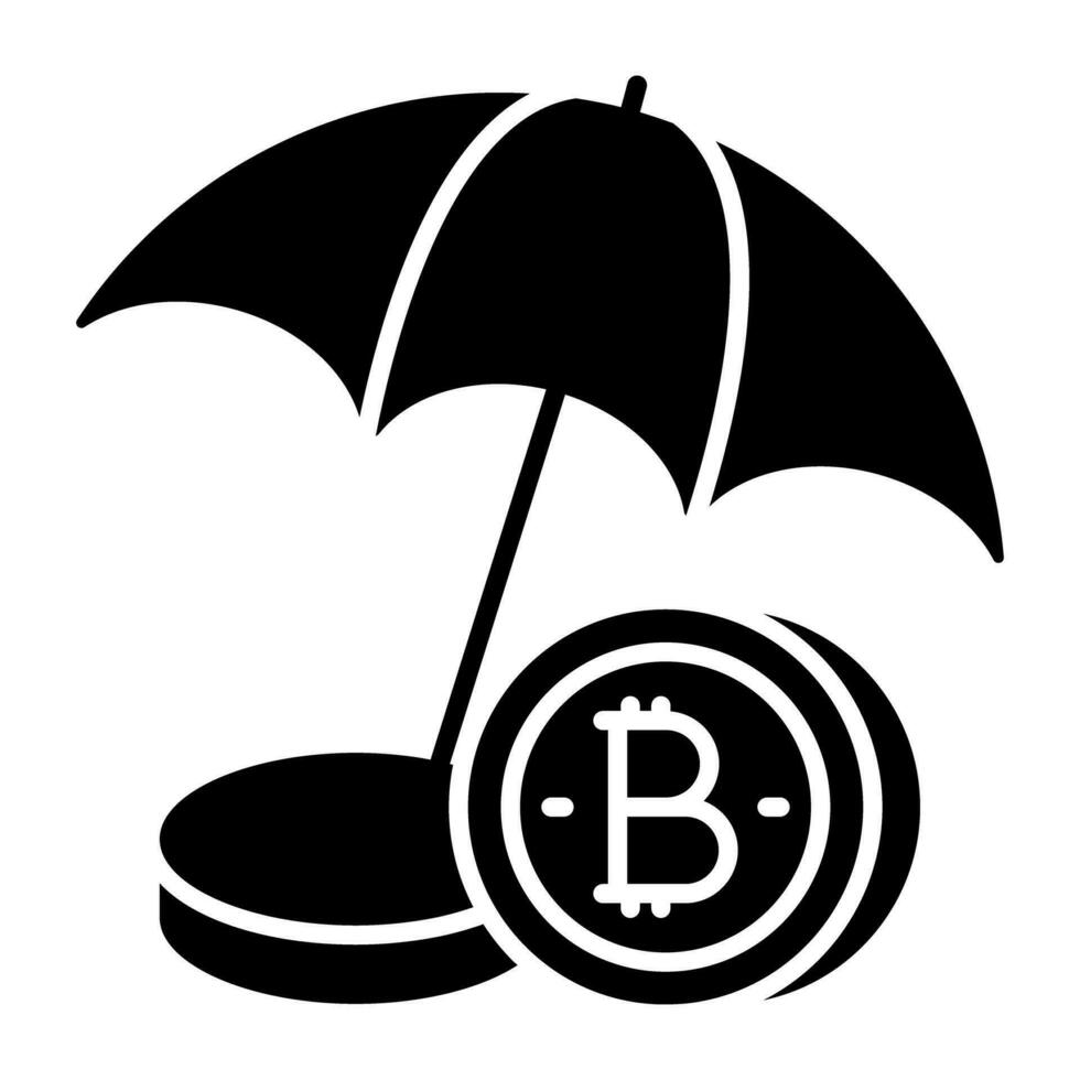 en kreativ design ikon av bitcoin vektor