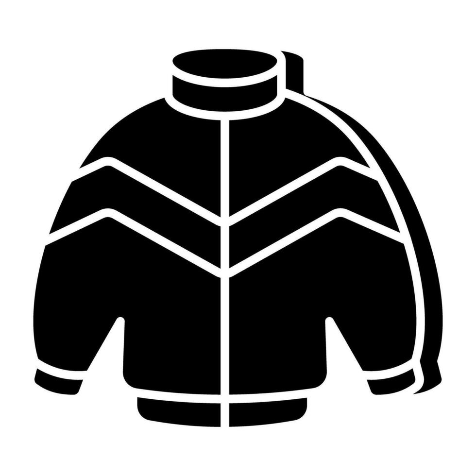 modern Design Symbol von Bomber Jacke vektor