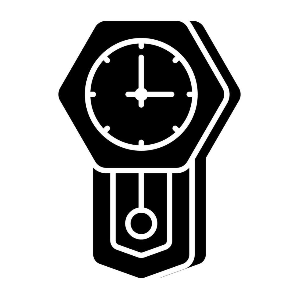 editierbar Design Symbol von Mauer Uhr vektor