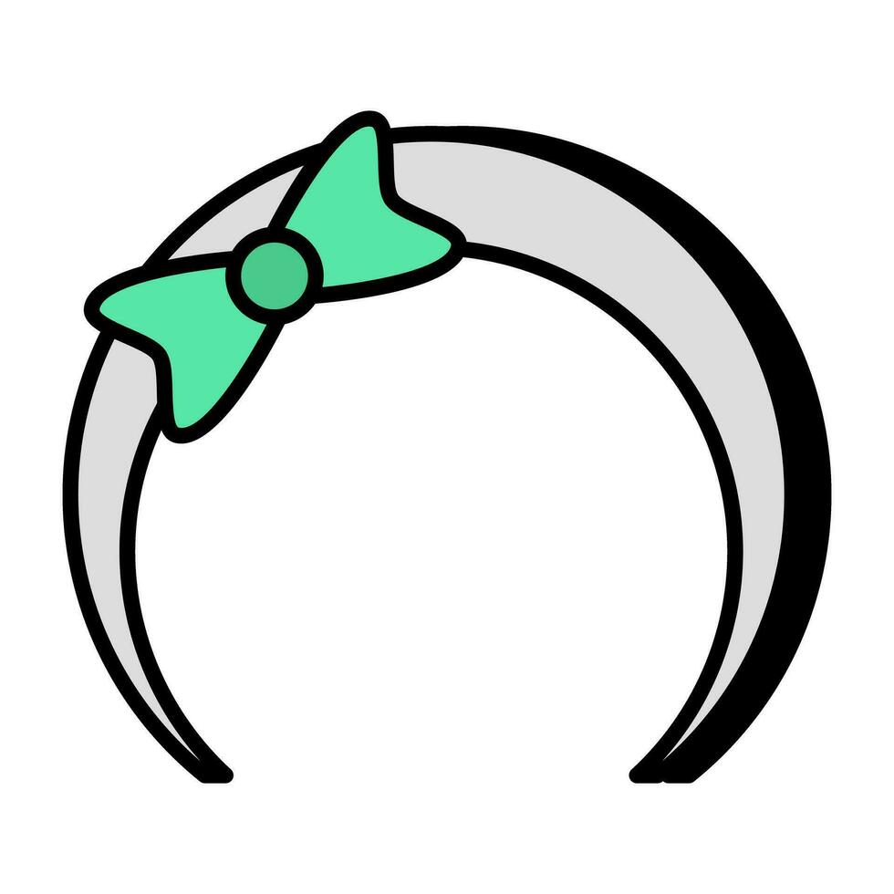 ein editierbar Design Symbol von Stirnband vektor