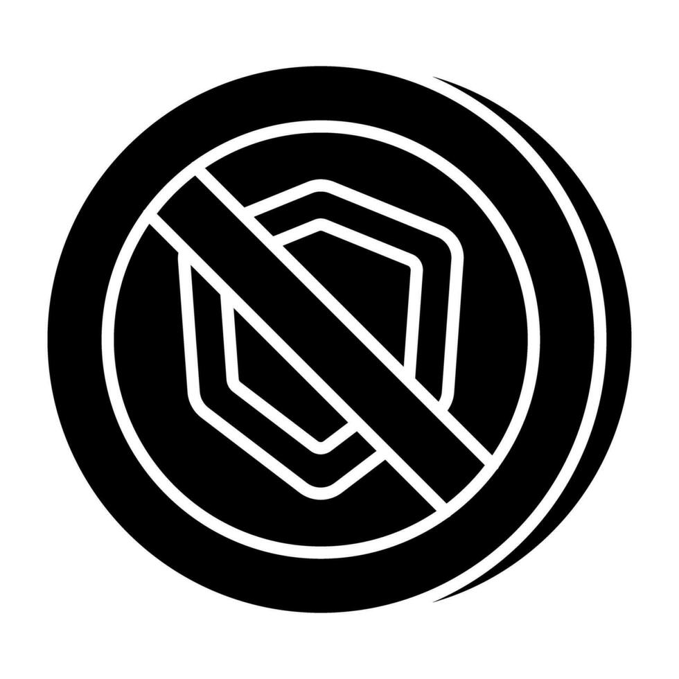 modern Design Symbol von Nein Sicherheit vektor