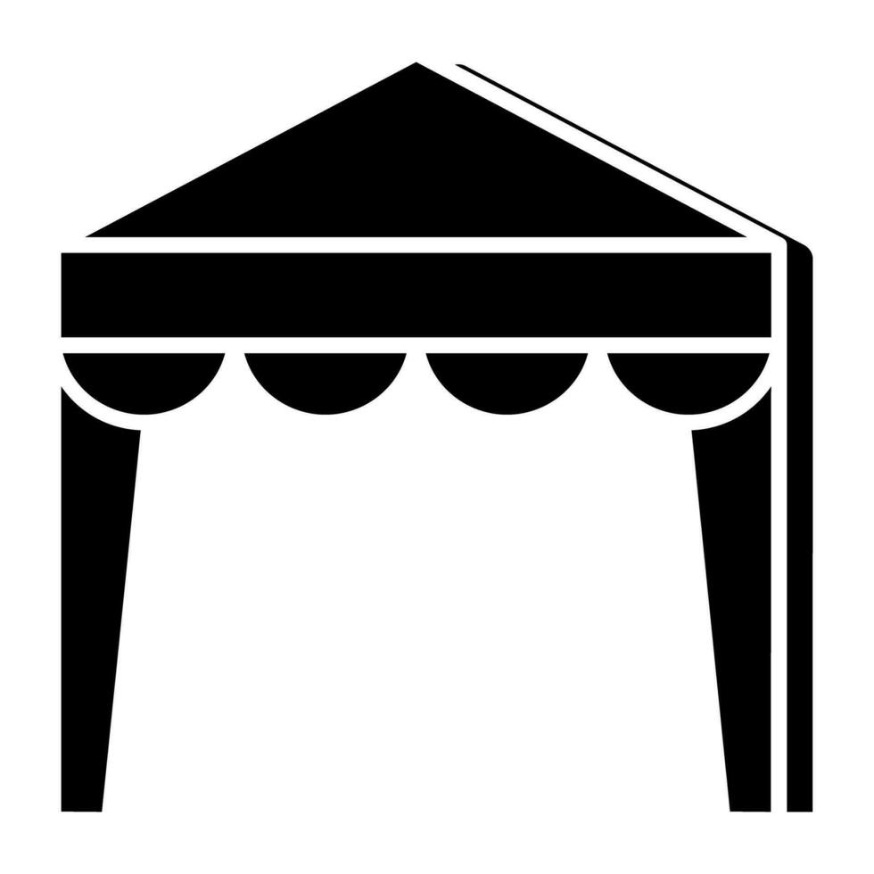 modem design ikon av tält vektor