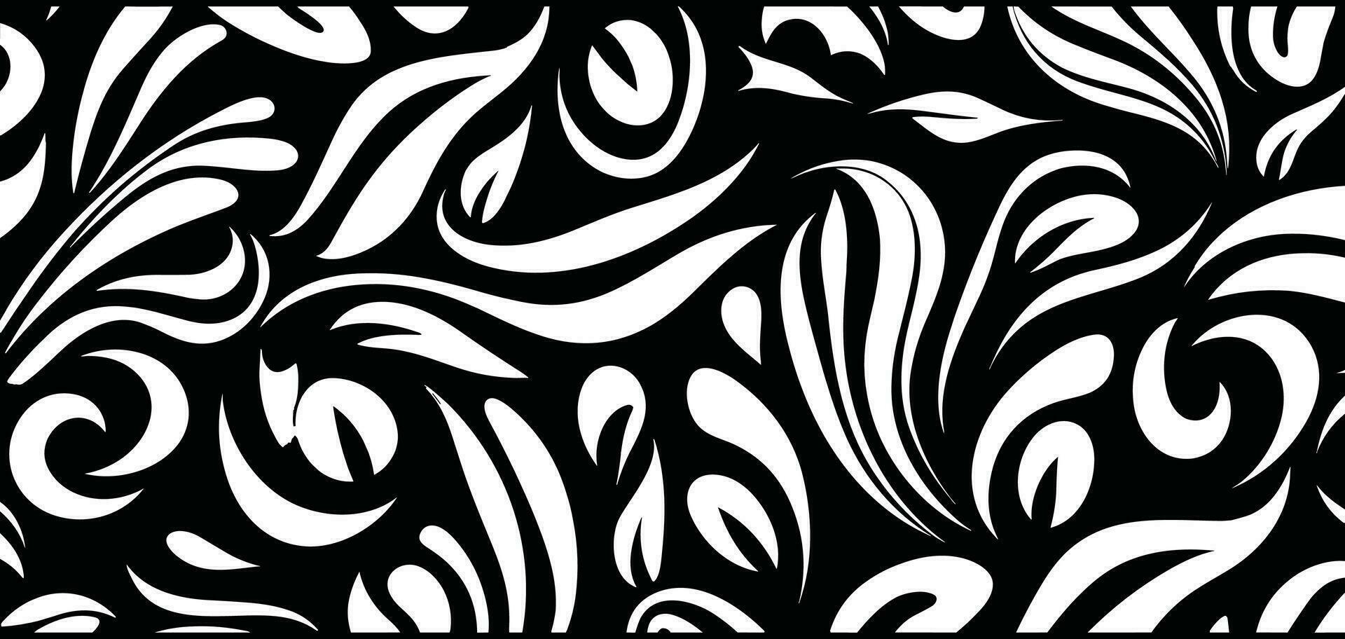 enkel mönster för tapet med svart och vit stiliserade blommig former, i de stil av expressionistisk djärv rader, organisk sten sniderier, vibrerande nyanser bemästra, vintage-inspirerad vektor