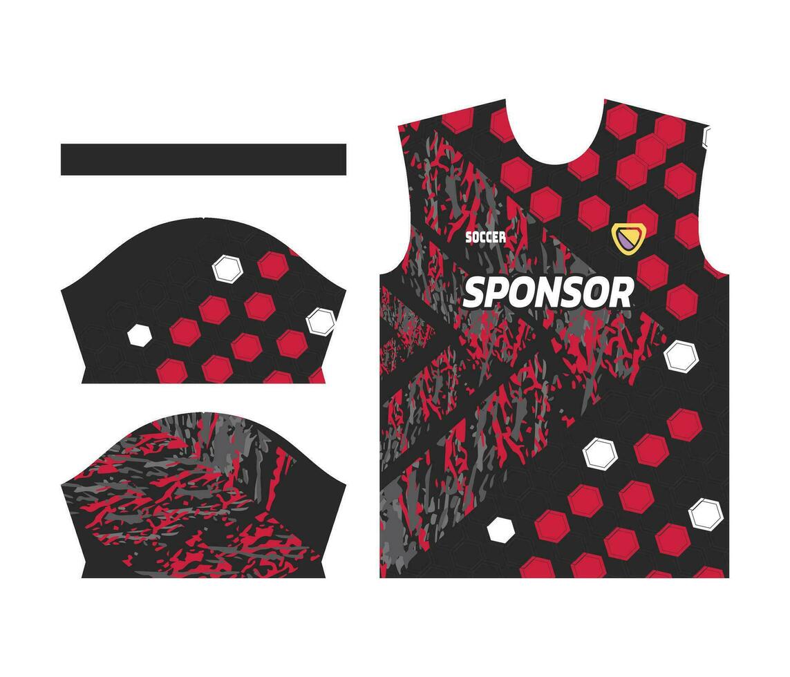 bunt Sport Jersey Design zum Sublimation oder Fußball Kit Design zum Sublimation vektor