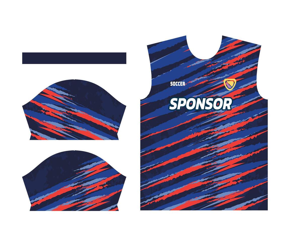 bunt Sport Jersey Design zum Sublimation oder Fußball Kit Design zum Sublimation vektor