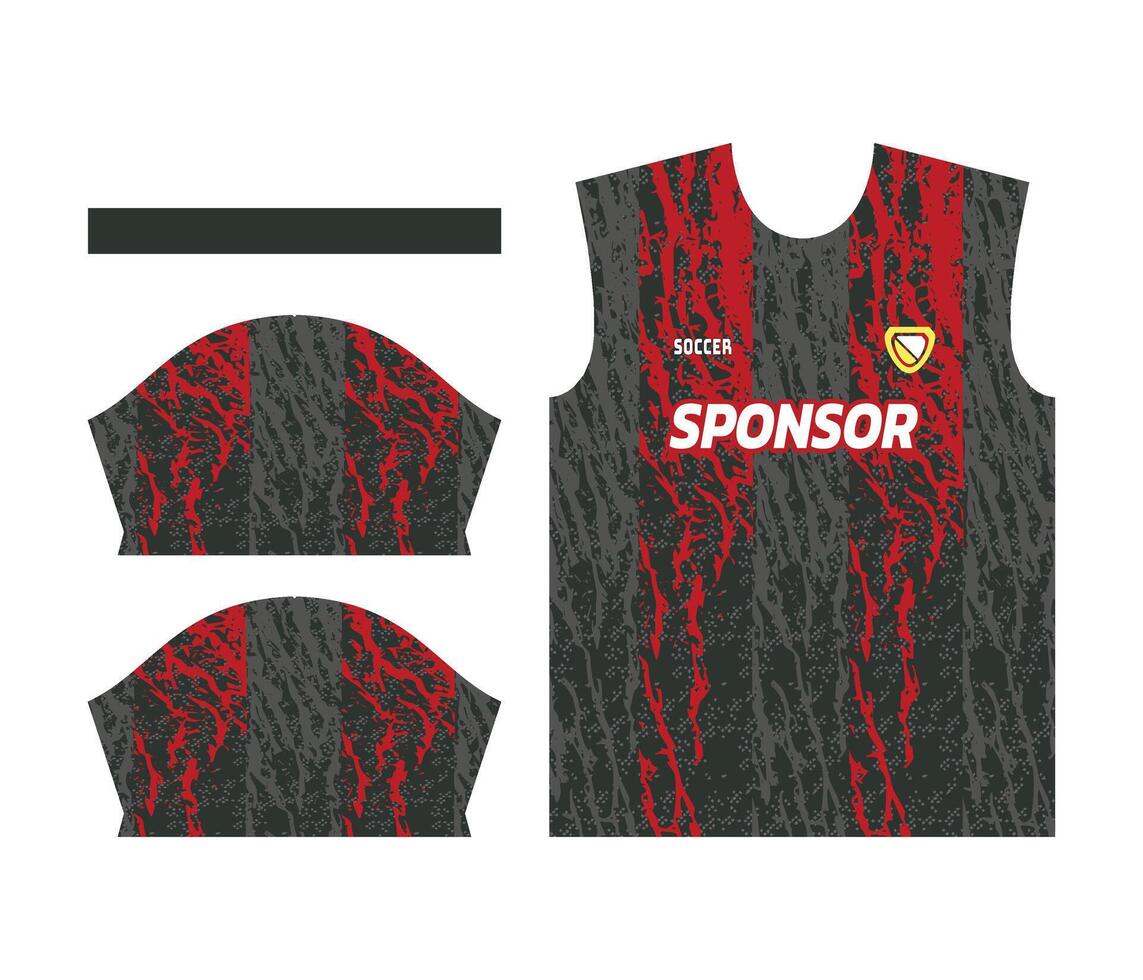 bunt Sport Jersey Design zum Sublimation oder Fußball Kit Design zum Sublimation vektor