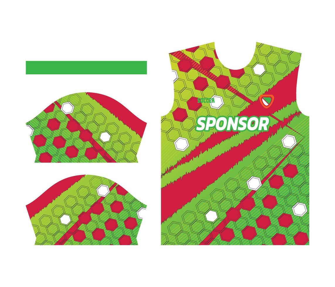 bunt Sport Jersey Design zum Sublimation oder Fußball Kit Design zum Sublimation vektor