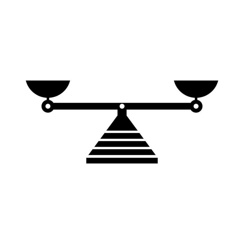balans skala ikon isolerat på vit bakgrund. vektor illustration