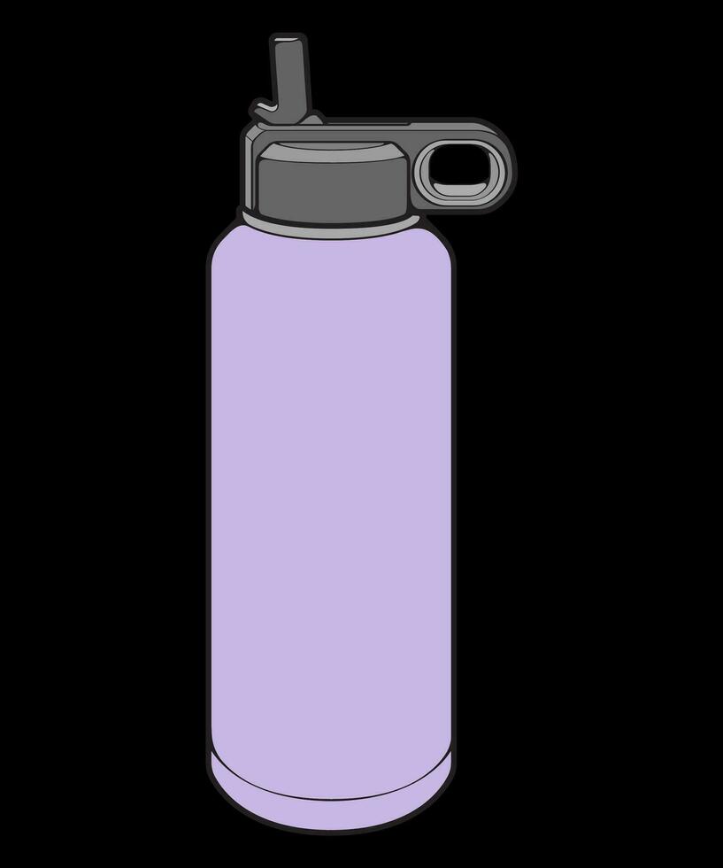 färg av tumlare flaska översikt teckning vektor, tumlare flaska i en skiss stil, tumlare flaska Träning mall översikt, vektor illustration.
