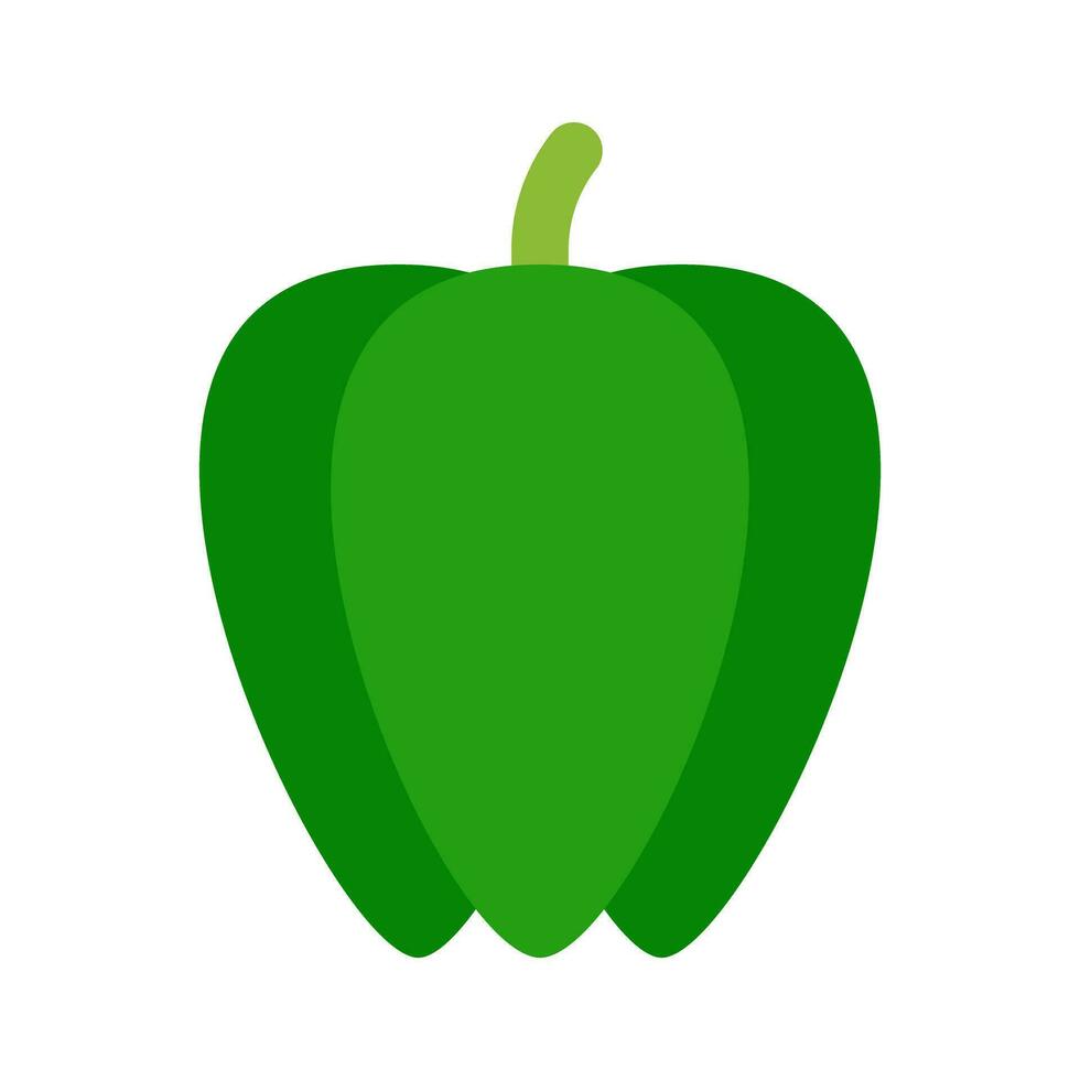 grön klocka peppar ikon. grön grönsak. vektor. vektor