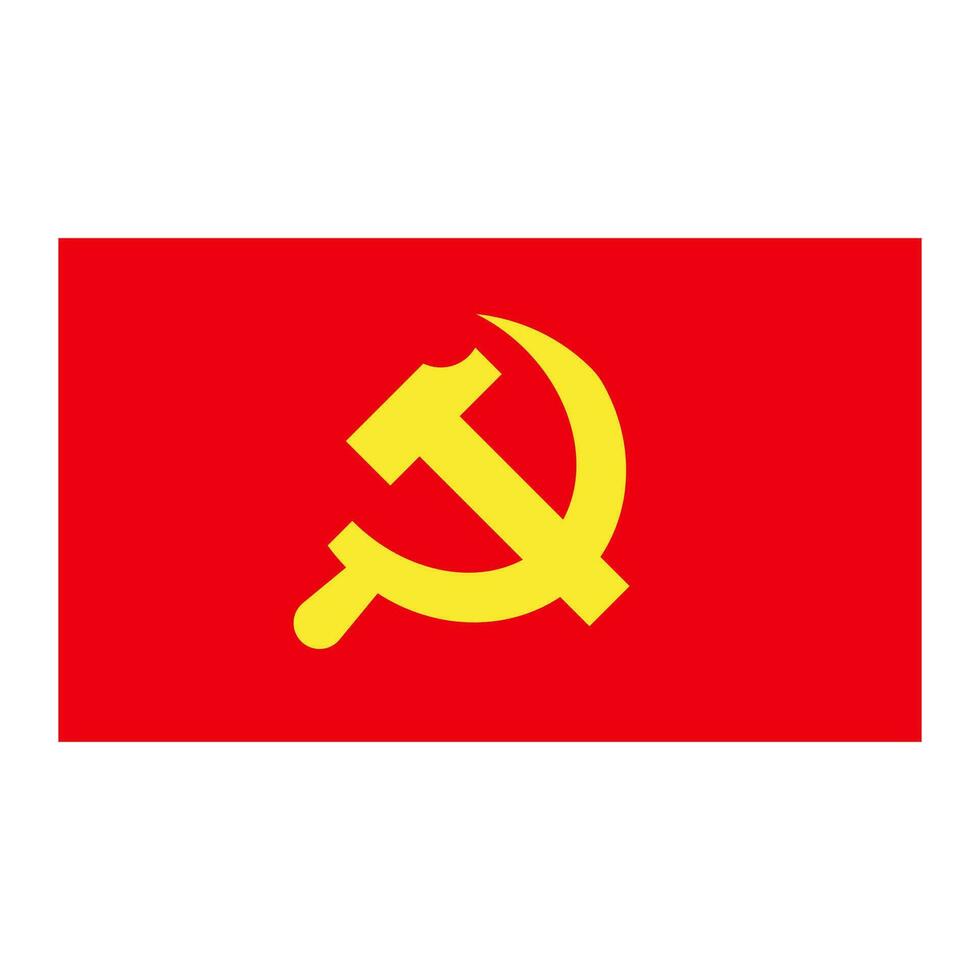 kommunistisch Flagge Symbol. Hammer und Sichel Flagge Symbol. Vektor. vektor