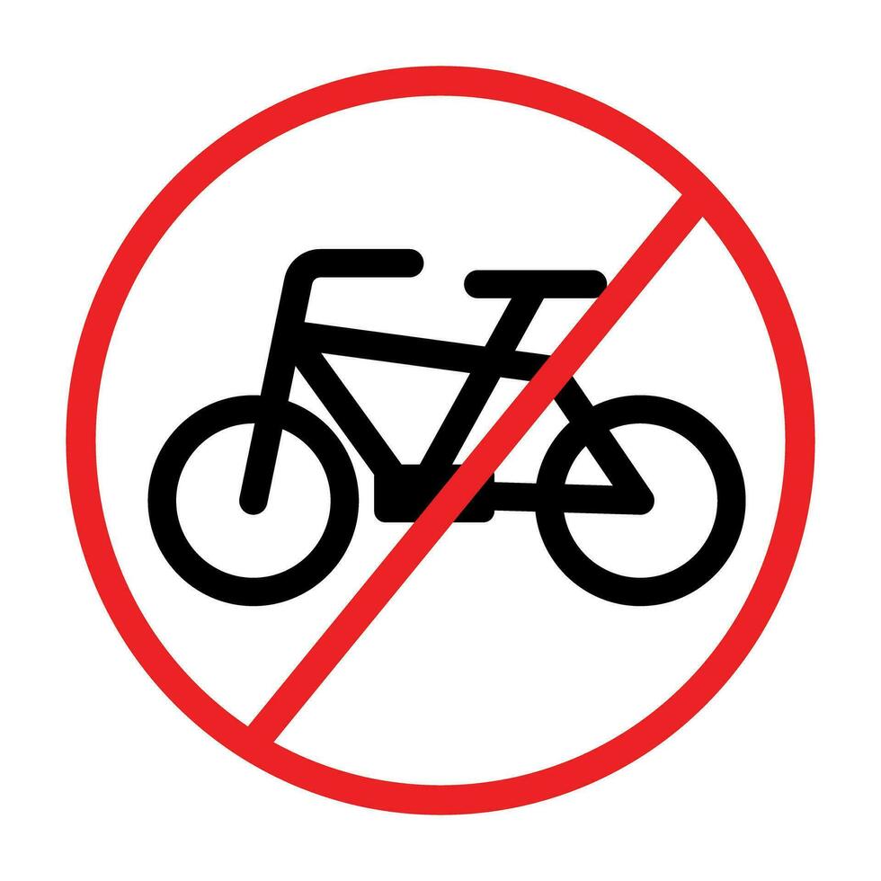 cykel förbjuden märke. cykel parkering inte tillåten. vektor. vektor