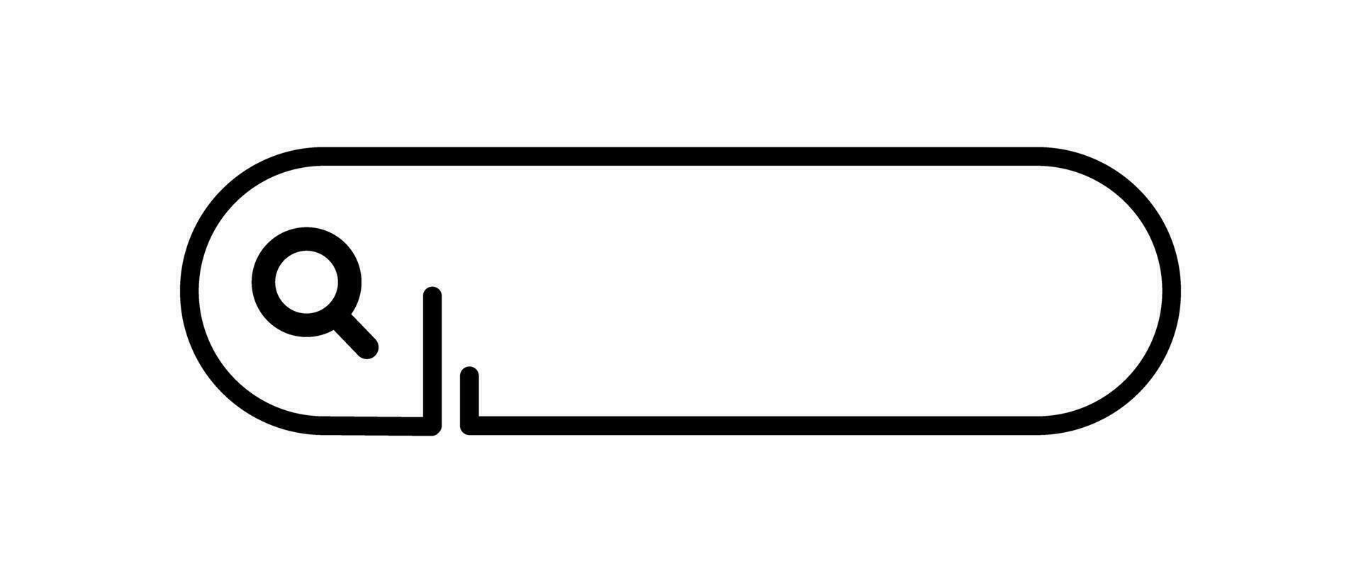 webb Sök låda med förstorande glas Sök knapp och kopia Plats. platt design internet Sök bar. vektor. vektor