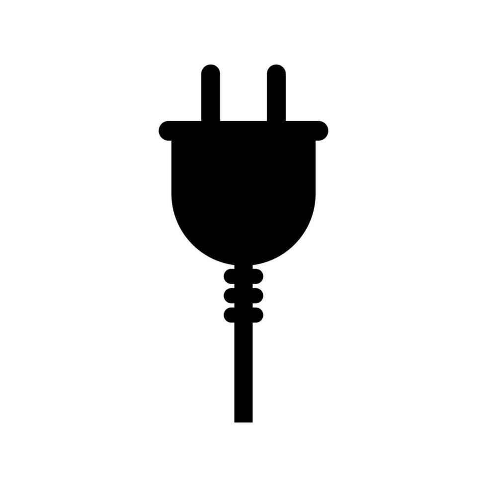 elektrisch Auslauf Silhouette Symbol. Stecker Symbol. Vektor. vektor