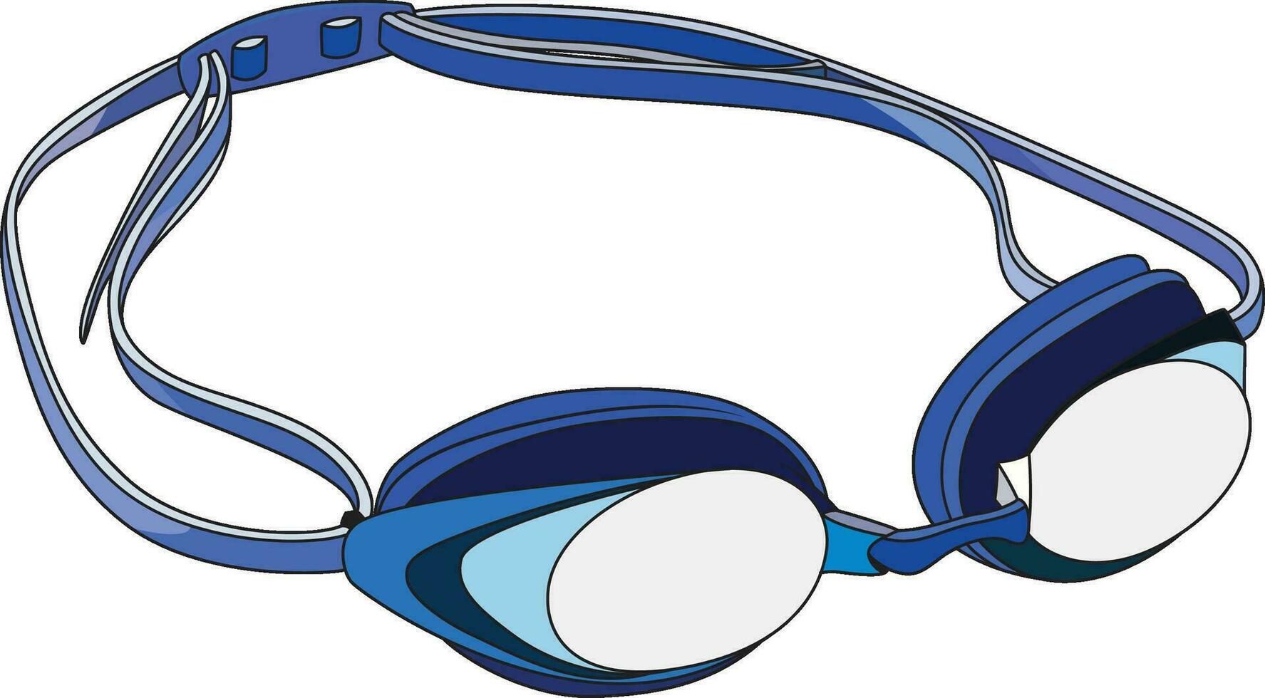 simning glasögon vektor illustration , konkurrens simmare glasögon vektor bild