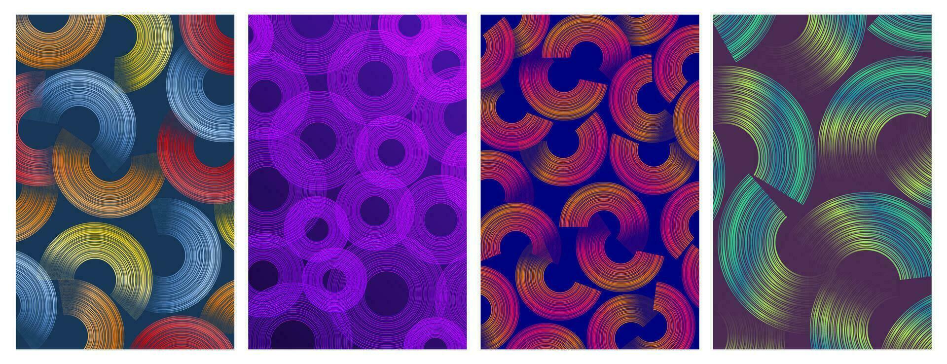 abstrakt trendig geometrisk bakgrunder. berättelser baner design. uppsättning av fyra skön trogen dynamisk mönster design. vektor illustration