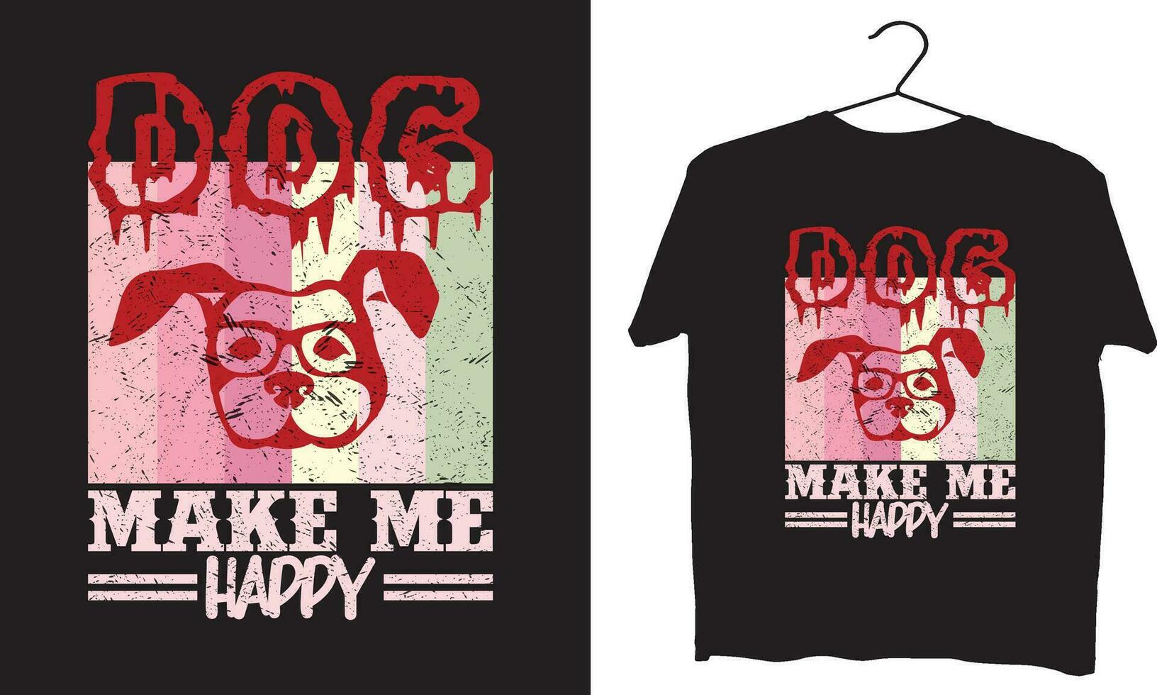 Hunde-T-Shirt-Design vektor