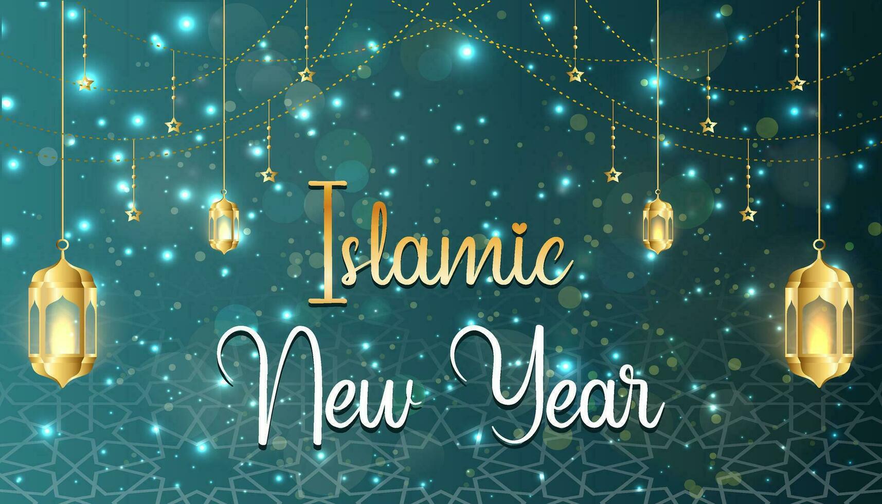 kreativ islamic ny år design bakgrund tapet vektor