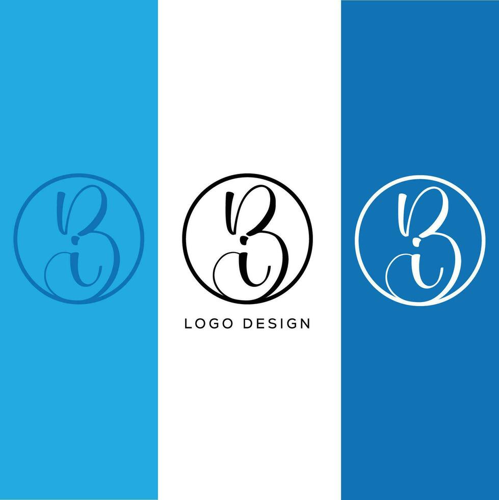 bi första brev logotyp design vektor