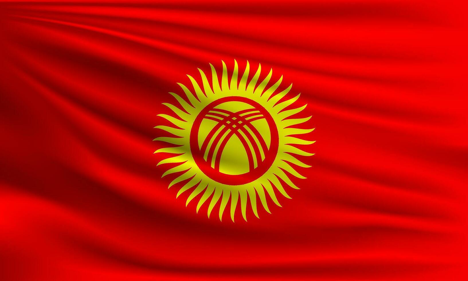 Vektor Flagge von Kirgisistan