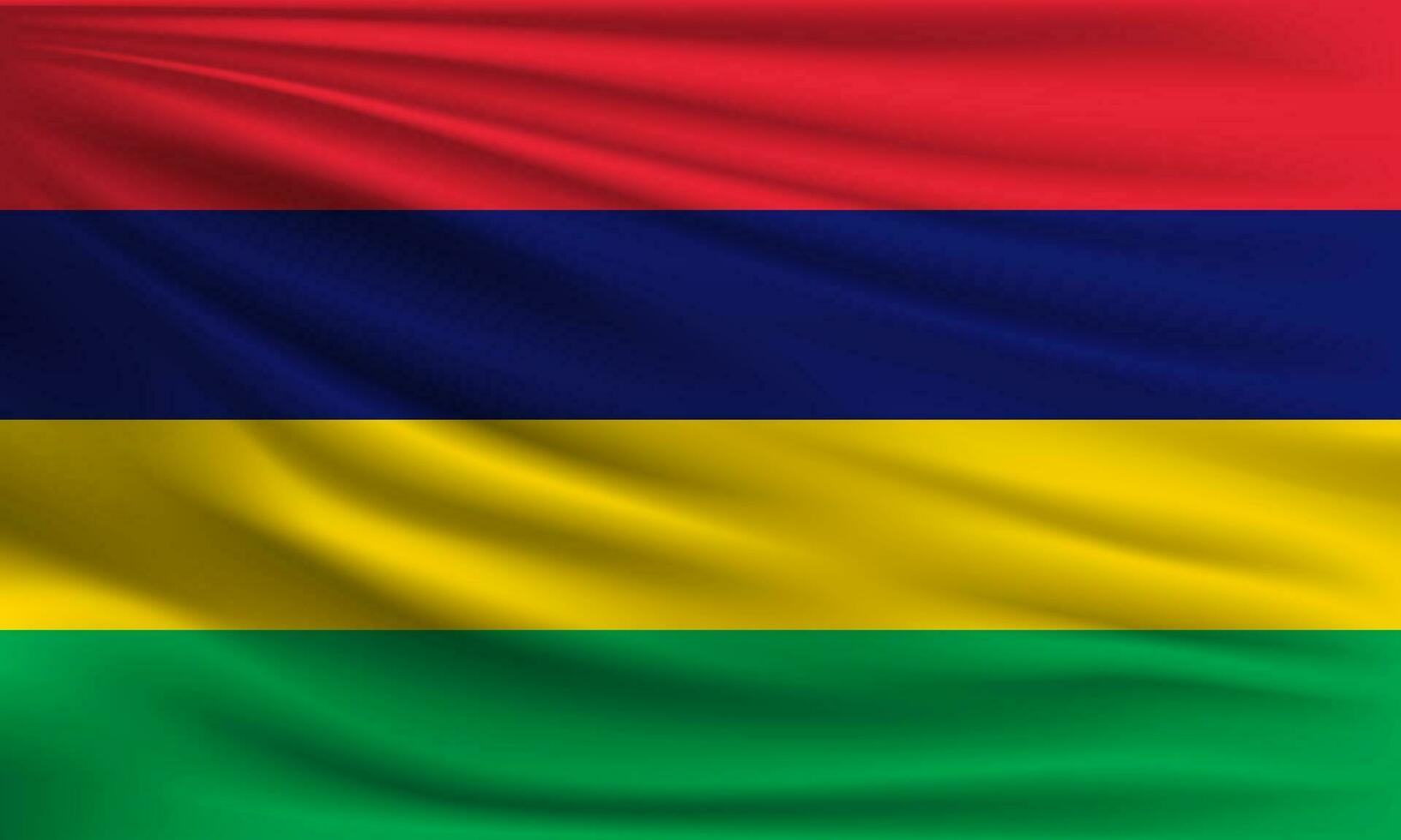 vektor flagga av mauritius