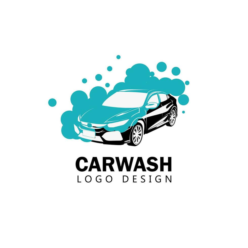 biltvätt logotyp isolerat på vit bakgrund. vektor emblem för bil rengöring tjänster.