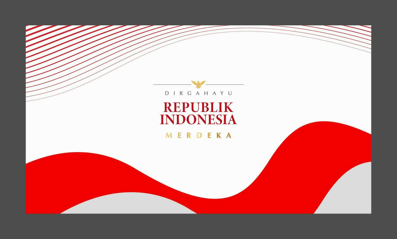 indonesien oberoende dag illustration mall vektor