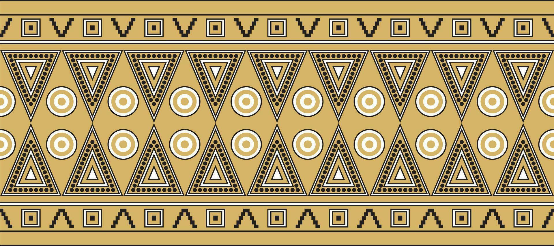 Vektor golden nahtlos indisch Muster. National nahtlos Ornamente, Grenzen, Rahmen. farbig Dekorationen von das Völker von Süd Amerika, Maya, Inka, Azteken. drucken zum Stoff, Papier, Textil-