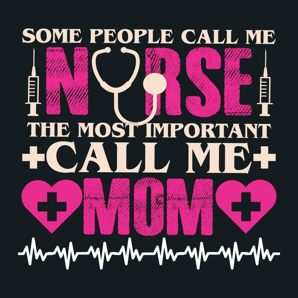 några människor ring upp mig sjuksköterska de mest Viktig ring upp mig mamma vektor