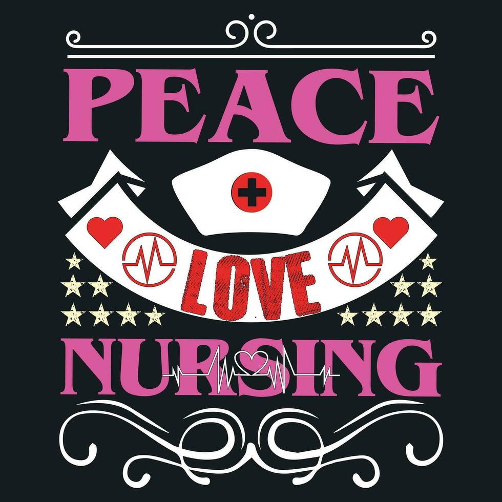 Frieden Liebe Krankenpflege vektor