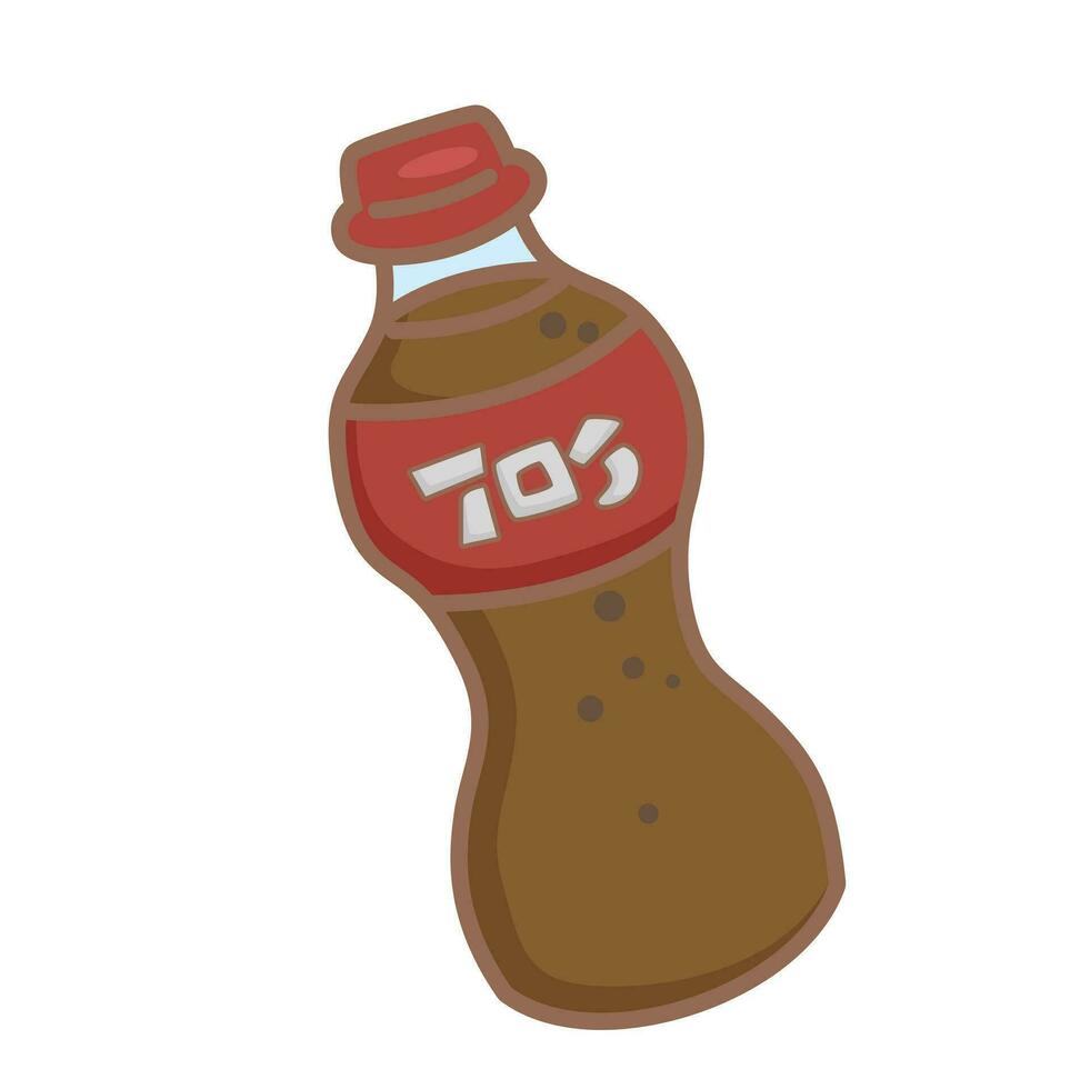 soda flaska dryck tecknad serie illustration vektor ClipArt klistermärke