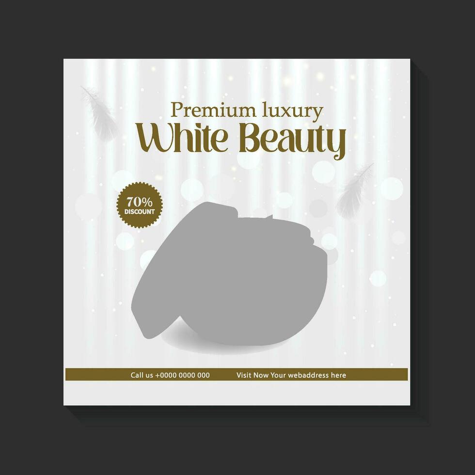 Kosmetika Schönheit Produkt Werbung Verkauf Banner Sozial Medien Post Vorlage zum Rabatt vektor