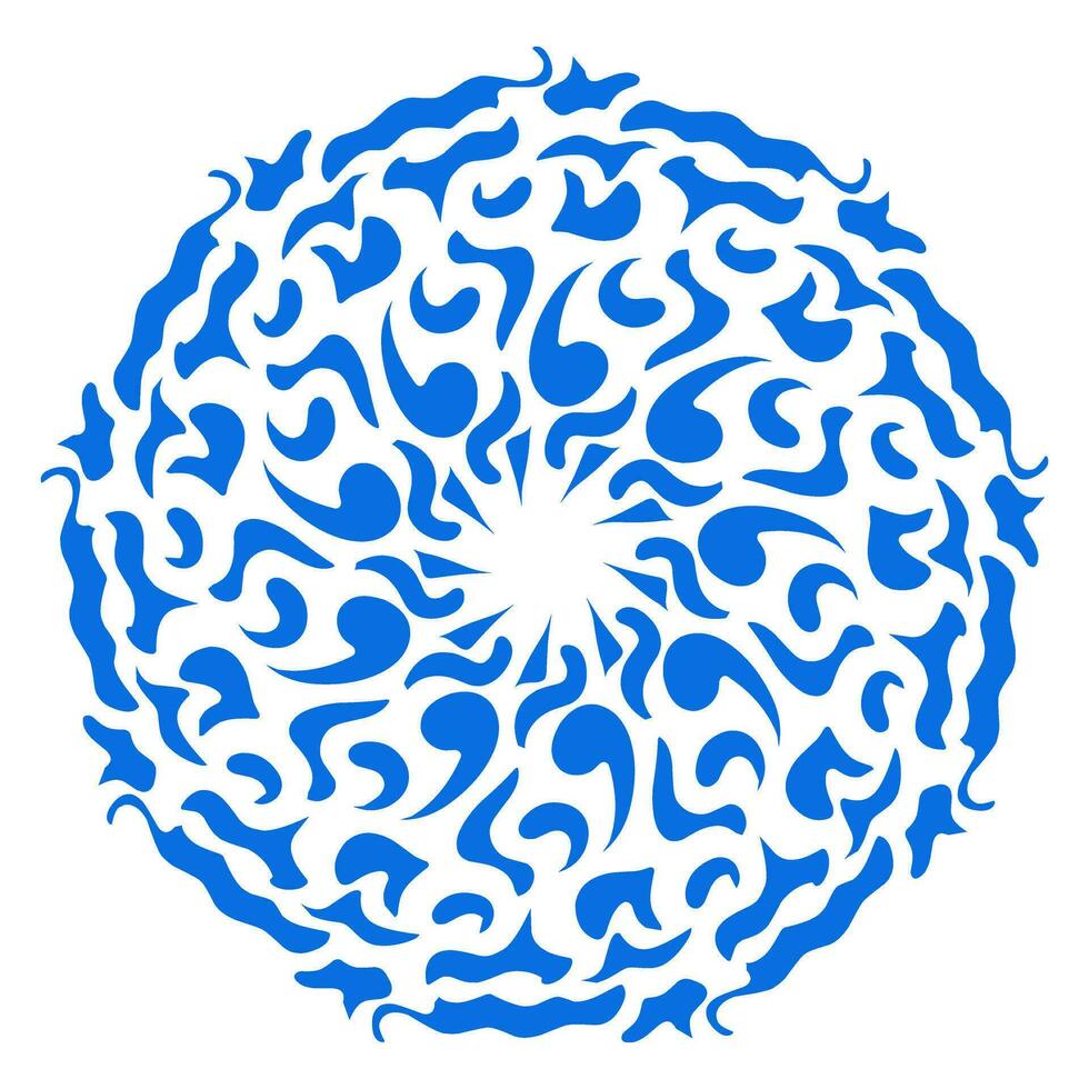 Blau Farbe ethnisch Mandala patern Design Illustration. perfekt zum Logos, Symbole, Aufkleber, Tätowierungen, Design Elemente zum Webseiten, Anzeige und mehr. vektor