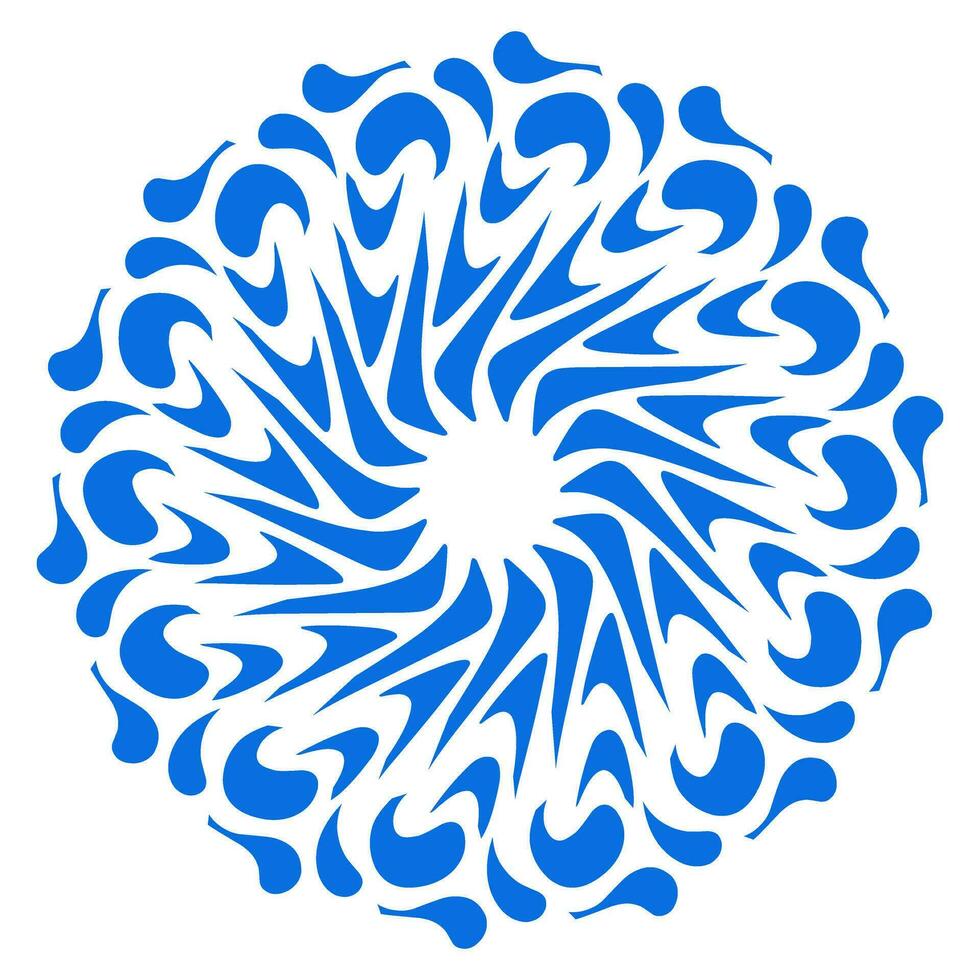 Blau Farbe ethnisch Mandala patern Design Illustration. perfekt zum Logos, Symbole, Aufkleber, Tätowierungen, Design Elemente zum Webseiten, Anzeige und mehr. vektor