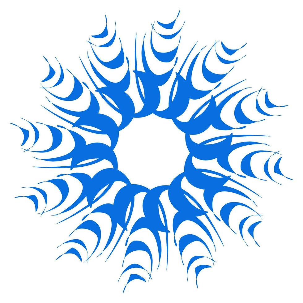 Blau Farbe ethnisch Mandala patern Design Illustration. perfekt zum Logos, Symbole, Aufkleber, Tätowierungen, Design Elemente zum Webseiten, Anzeige und mehr. vektor